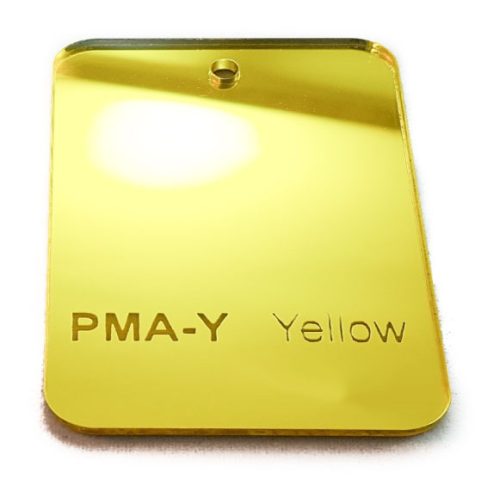 Yellow Mirror Acrylic - 1200 x 600 - 3mm
