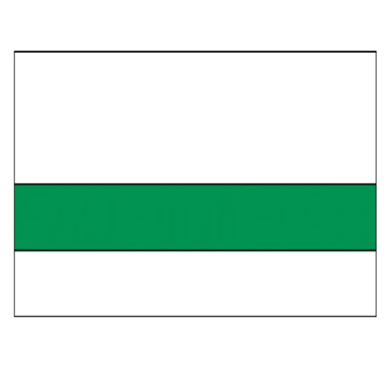 White/Bright Green