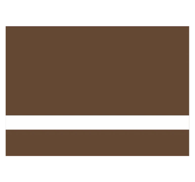 Matte Medium Brown/White