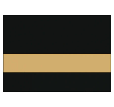 Black Gold Laser Engraving Laminate Sheet featuring a black surface with a contrasting gold engraving layer.