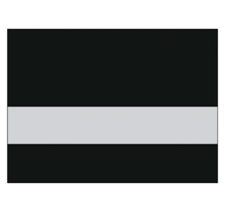 Black Silver Laser Engraving Laminate Sheet 1.6mm showing a black surface with a contrasting silver engraving layer.