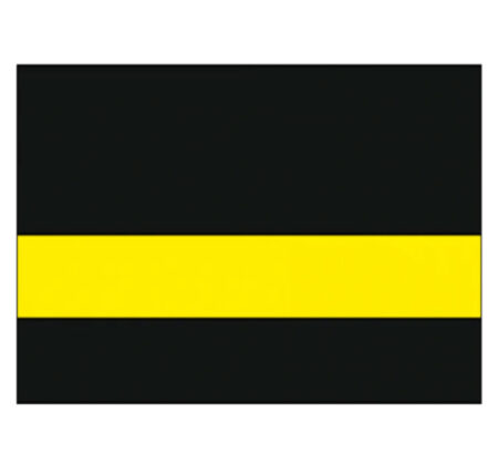 Black Yellow Laser Engraving Laminate Sheet 1.6mm showing a black surface with a contrasting bright yellow engraving layer.
