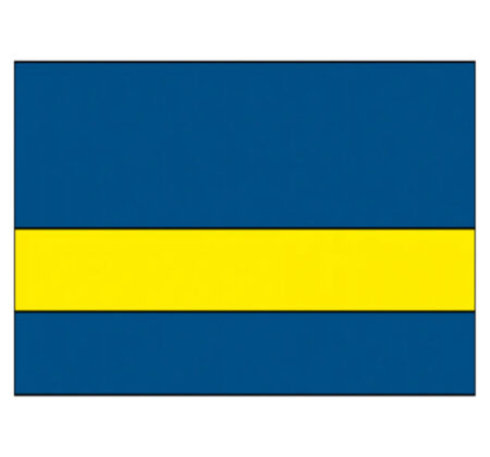 Blue Yellow Laser Engraving Laminate Sheet 1.6mm showing a blue surface with a contrasting bright yellow engraving layer.