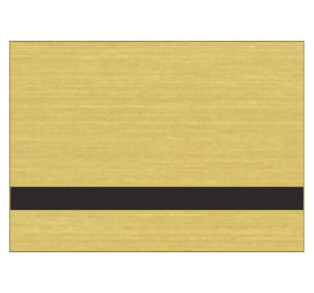 Brushed European Gold Black Laser Engraving Laminate Sheet 1.6mm showing a brushed gold metallic-style surface with a contrasting black engraving layer.