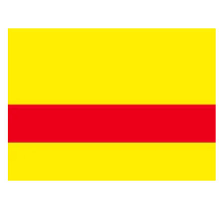 Canary Yellow Crimson Red Laser Engraving Laminate Sheet 1.6mm showing a bright yellow surface with a contrasting crimson red engraving layer.