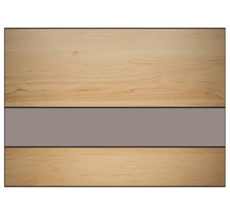 Cashew Taupe Laser Engraving Laminate Sheet 1.6mm showing a natural light brown woodgrain-style surface with a contrasting taupe engraving layer.